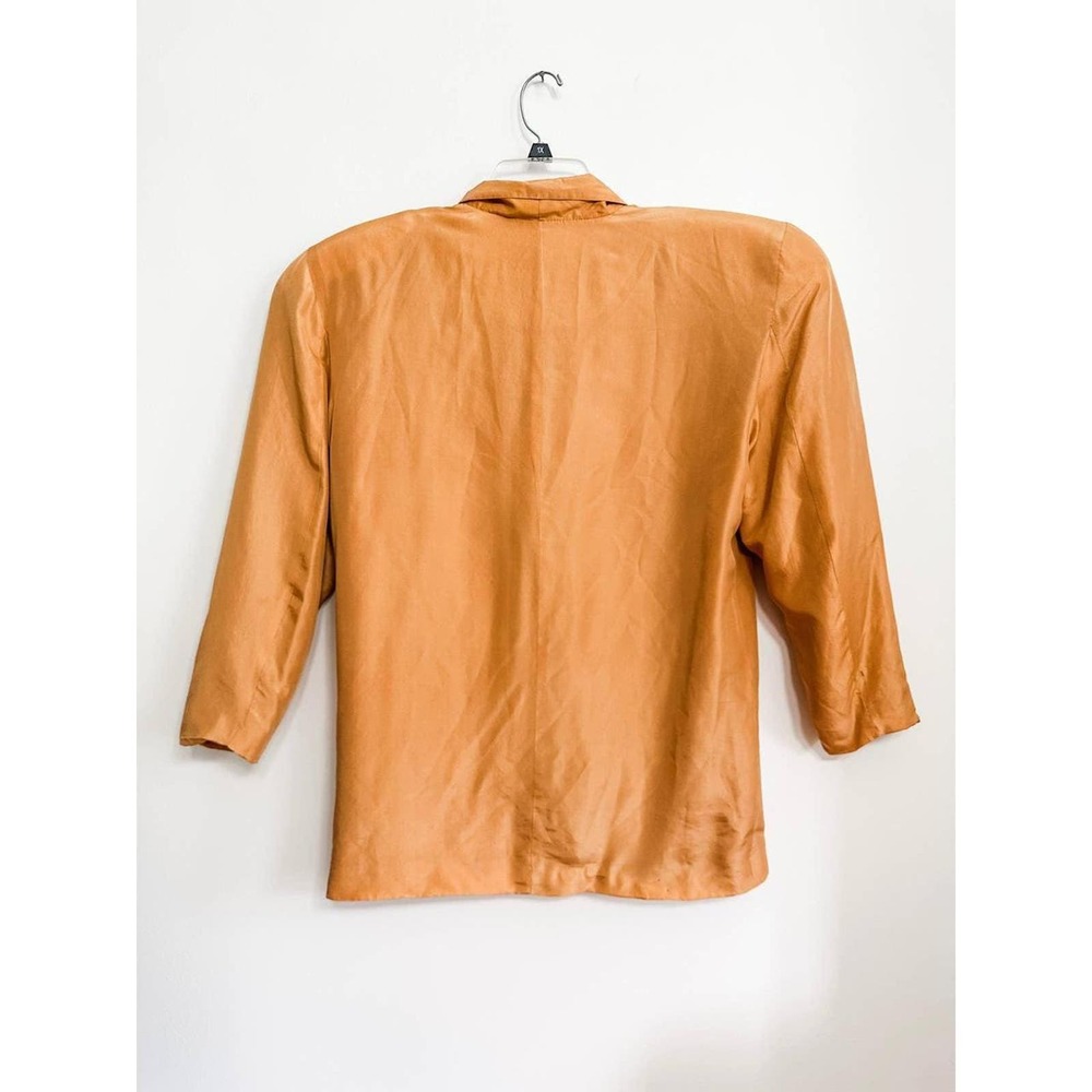 Vintage Silk 80s Blazer with exaggerated shoulders - Picture 7 of 7